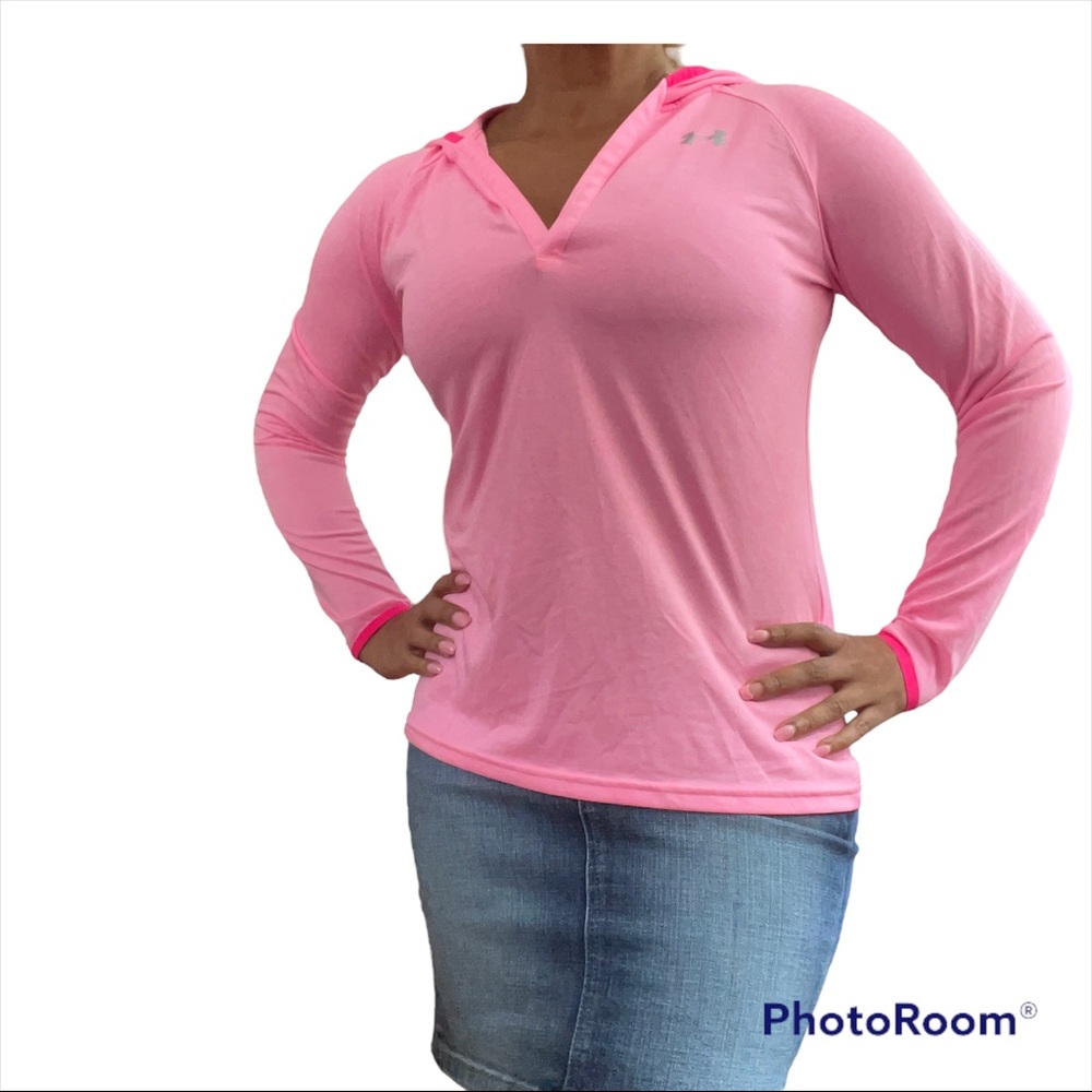 Under Armour Women's Tech Pink Vneck hoodie